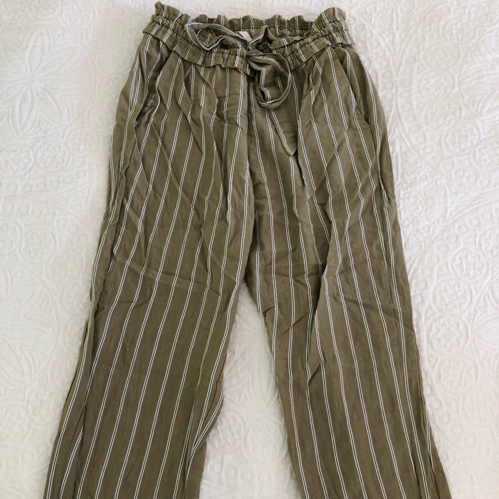 Zara loose stripe pants size S